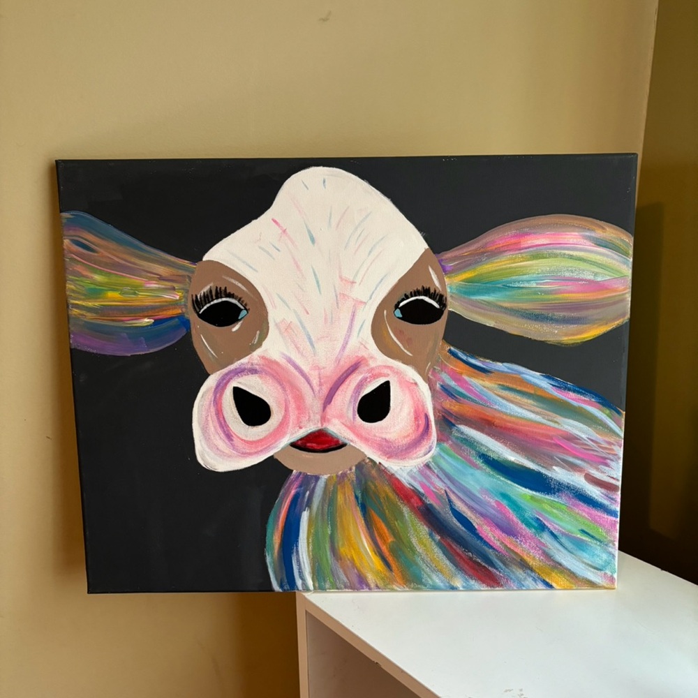Hand painted Cow painting